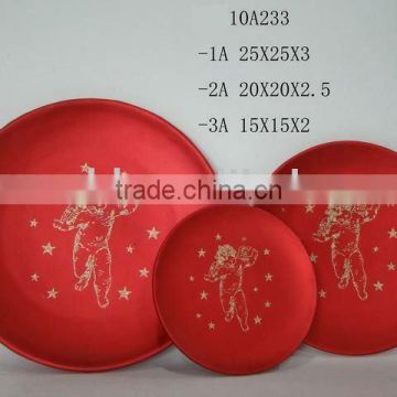 christmas ceramic plate decoration