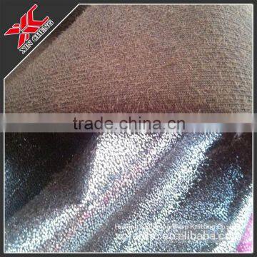 Silver Hot Stamping Suede Fabric