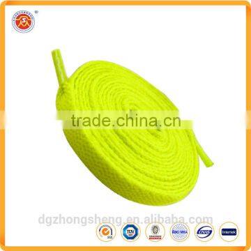 2016 Double Layer Cotton Material Pure Color Flat Shoelaces With Transparent Plastic Tips photo-4