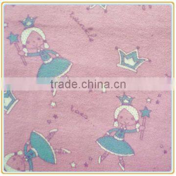 Little Princess Pattern Printed Cotton Flannel Plain Fabric