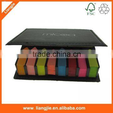 8 Arrow Sticky Note in Embossed PU Holder,desktop Calendar Sticky Note With Leather Box photo-6