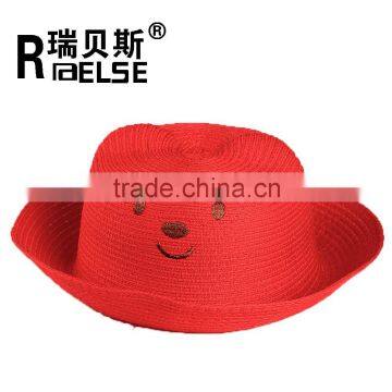 kid bear fashion paper straw hat