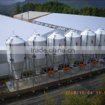 Fiberglass feed silo for rabbit equipment