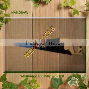 18in 450mm 65Mn Carbon steel woden cutting Hand Saw with wooden handle and rubber handle