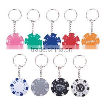 Promotion poker chip keyring