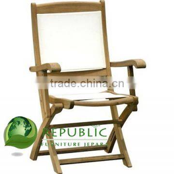 Folding Arm Chair Batyline - Teak Garden Wood Furniture Indonesia