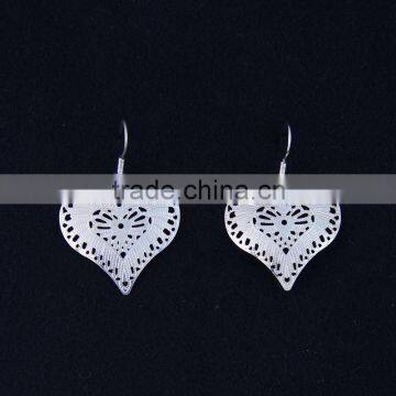 heart plate earrings women stainless steel