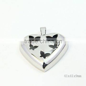 316L Stainless Steel First Class Hollow Heart Pendants for Men