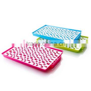 Multifunction Colorful Hallow Drain Custom Kitchen Cheap Plastic Tray photo-2