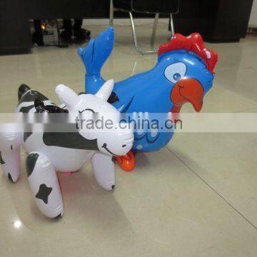 Custom logo printed New design inflatable chicken toys for kids play