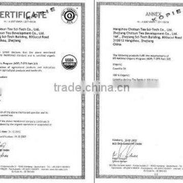camellia oil organic certificate