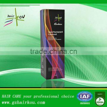 Natural Formulation Non-peroxide Semi Permanent Colourant For Hair Color Cream