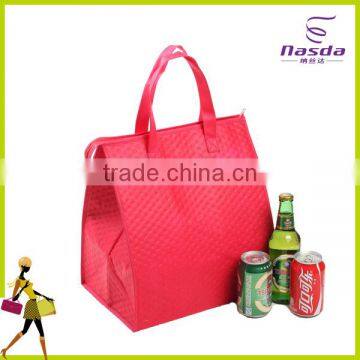 big capacity eco-friendly handled red food cooler