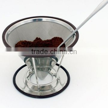 Premium Pour Over Coffee Dripper Professional Grade 304 Stainless Steel Drip Coffee Filter