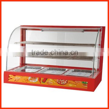 Electric Food Warmer Display with Curved Glass