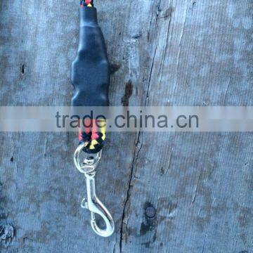 Heavy Duty Climbing Rope Dog Leash - 3/8 Inch Rope - Red and Black/White Line photo-3