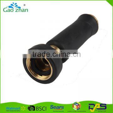 OEM brass metal Fire hydrant brass hose nozzle with rubber grip
