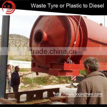 high output waste plastic oil refining plant tire recycling oil machine