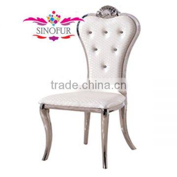 modern wood or stainless steel framed baroque chair