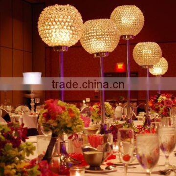 Crystal Ball Candle Holder Centerpiece .
