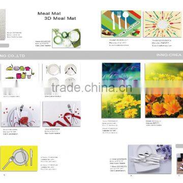 Wine and Fruits 3D Printting PP Washable Placemats