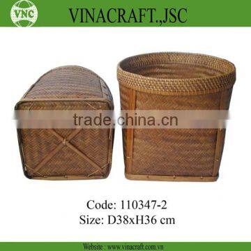 Bamboo cheap waste basket