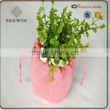 Garden Small Colorful Decorative Burlap Jute Flower Pot photo-2