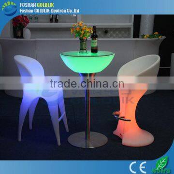 GLACS Control Plastic Patio Furniture LED Lighting Bar Stools photo-4