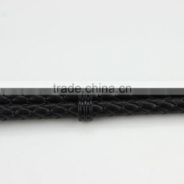 Unisex Fashion Braided Leather Cord Wrap Antique Anchor Bracelets photo-6