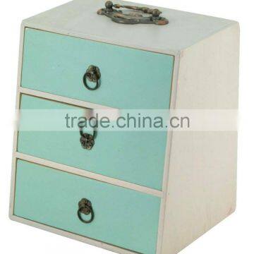 3 Drawers MDF Wooden Custom Girls Jewelry Storage Box photo-2