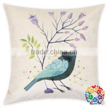 Swans Printed Square Shape Sofa Pillow Cover Wholesale Pillow Cases photo-2