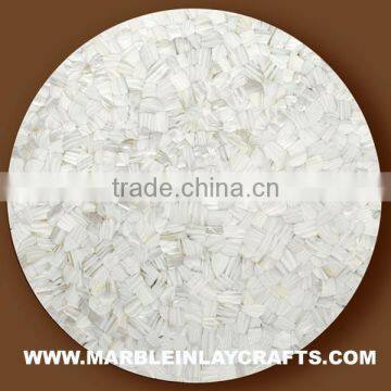 White Mother Of Pearl Table Top , Sea Shell MOP Table Top