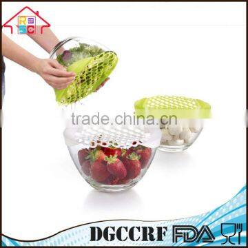 Silicone Flat Splatter Screen Frying Strainer With Antiskid Handle Pot Cover Pan Lid photo-2