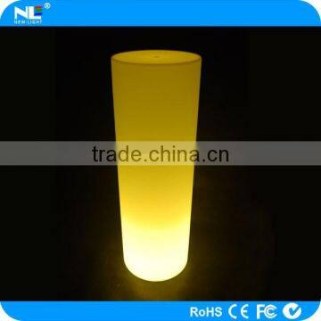 Rechargeable LED plastic Christmas cylinder lights / good design wireless LED decoration for party and bar
