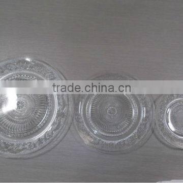 eco-friendly clear glass plate