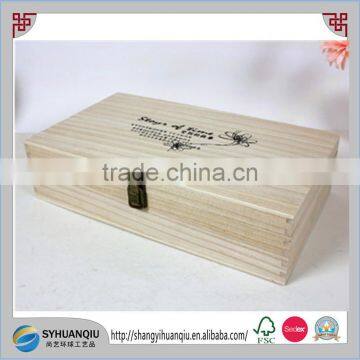 Paulownia wood tableware Wooden Book Storage Box CN