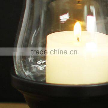 Metal Table Standing Candle Holder With Glass photo-4