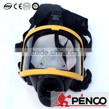 Safety PPE fireproofing gas mask rubber fireman mask for sale