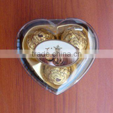 3Pieces heart shape Plastic Chocolate packing Box