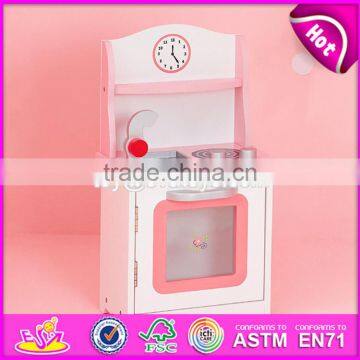 2017 New Products Children Cooking Set Wooden Pink Play Kitchen W10C263 photo-2