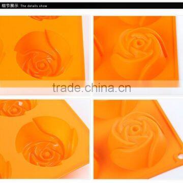 6 Rose Silicone Cake Baking Mold Cake Pan Chocolate DIY Mold photo-3