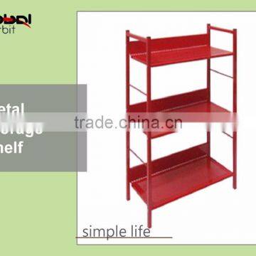 Shelving Unit Bookshelf Steel Display Metal Frame 3 Tier Metal Storage Shelf Bookcases