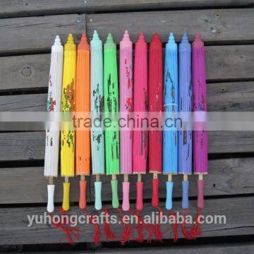Colorful Hand-painted Chinese Silk Parasol photo-5