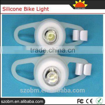 White Bicycle Headlight Silicone Bike Light For Safety Travel photo-2