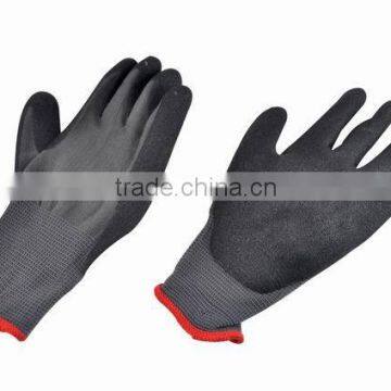 Nitrile coated work gloves in PE bag