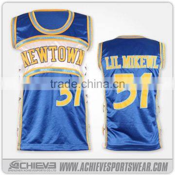 wholesale best basketball jersey design/sublimated basketball uniform