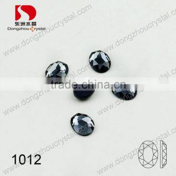 DZ-1012 oval glass flat back crystal stones for garment accessories