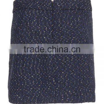 Women Apparel Ladies Fashion New Skirt Blue and Black Contrast Mini Skirt Women Short Straight Skirt photo-3