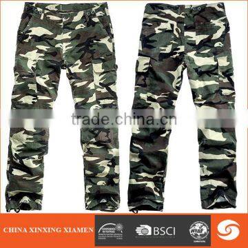 2015 camouflage pant canvas fabric with print new style trousers fashion style pant camo color