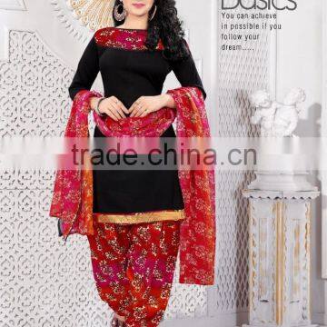 Basics Cotton Patiala Readymade Designer Printed Suits